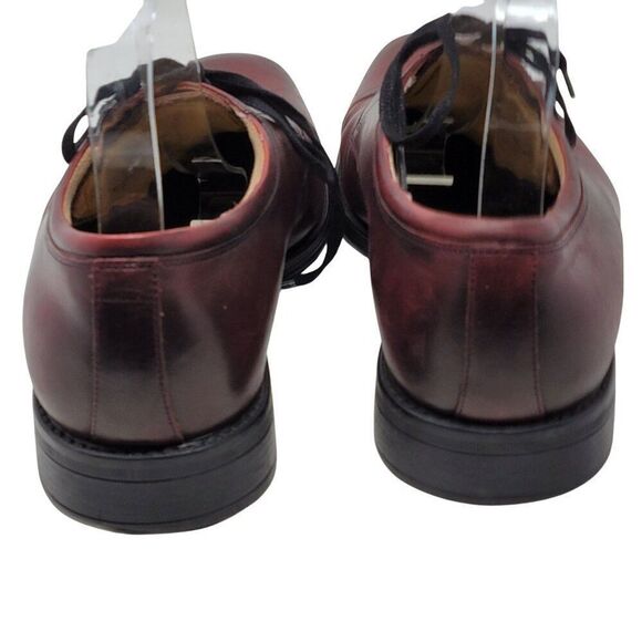 Florsheim Mens Oxblood Burgundy Leather Cap Toe Oxford Shoes 10 Professional - Picture 9 of 12